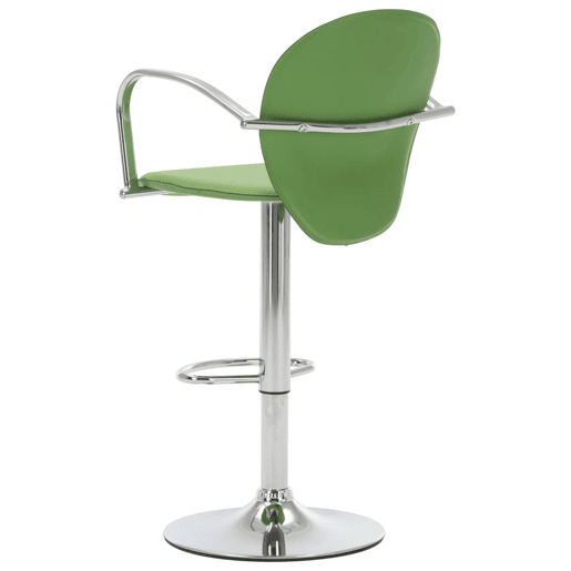 vidaXL Bancos de bar com apoios de braços 2 pcs couro artificial verde