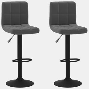 vidaXL Bancos de bar 2 pcs veludo preto