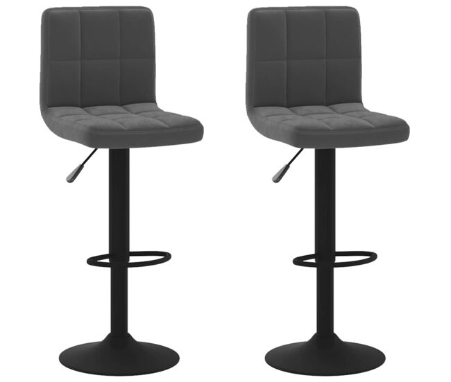 Vidaxl taburetes de cocina 2 unidades terciopelo negro