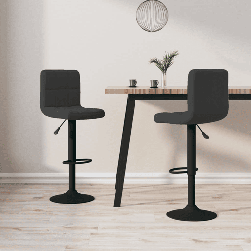 vidaXL Bancos de bar 2 pcs veludo preto vidaXL Bancos de bar 2 pcs veludo preto