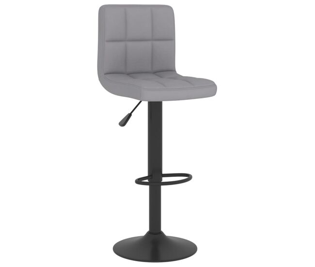 Vidaxl taburete de cocina de tela gris claro