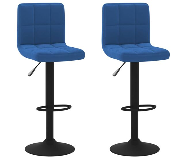 Vidaxl taburetes de cocina 2 unidades terciopelo azul