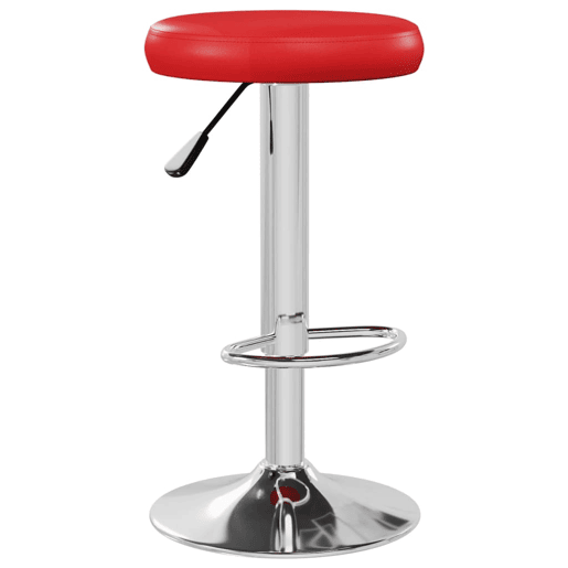 vidaXL Bancos de bar 2 pcs couro artificial vermelho