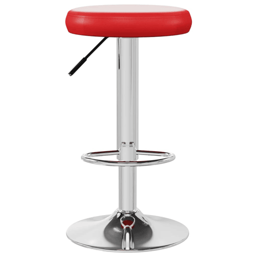 vidaXL Bancos de bar 2 pcs couro artificial vermelho