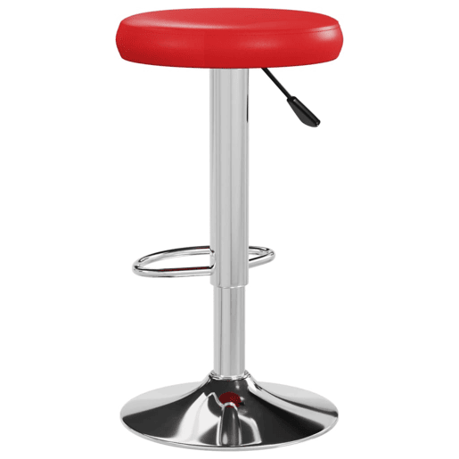 vidaXL Bancos de bar 2 pcs couro artificial vermelho