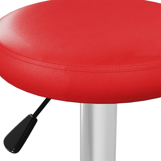 vidaXL Bancos de bar 2 pcs couro artificial vermelho