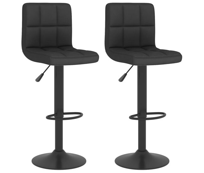 Vidaxl taburetes de cocina 2 unidades tela negro