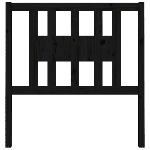 vidaXL Cabeceira de cama 96x4x100 cm pinho maciço preto