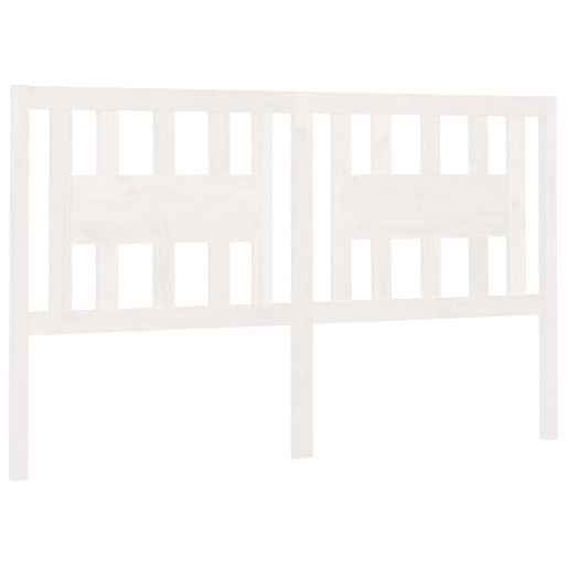 vidaXL Cabeceira de cama 146x4x100 cm pinho maciço branco