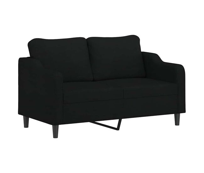 Vidaxl sofá de 2 plazas de tela negro 140 cm