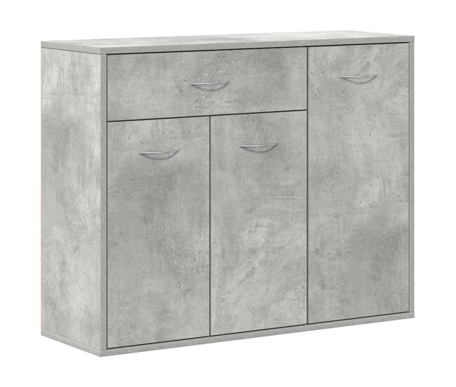 Vidaxl aparador de madera contrachapada gris hormigón 88x30x70 cm