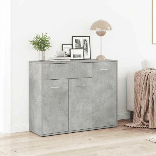 vidaXL Aparador 88x30x70 cm contraplacado cinzento cimento vidaXL Aparador 88x30x70 cm contraplacado cinzento cimento