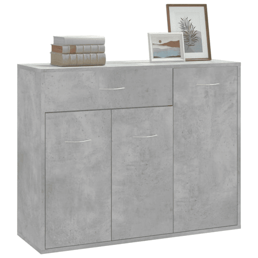 vidaXL Aparador 88x30x70 cm contraplacado cinzento cimento vidaXL Aparador 88x30x70 cm contraplacado cinzento cimento