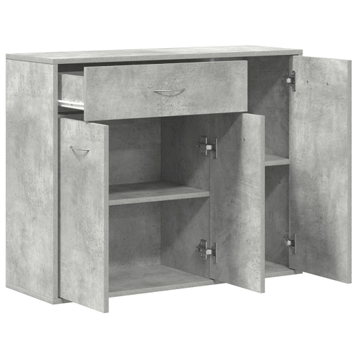 vidaXL Aparador 88x30x70 cm contraplacado cinzento cimento vidaXL Aparador 88x30x70 cm contraplacado cinzento cimento