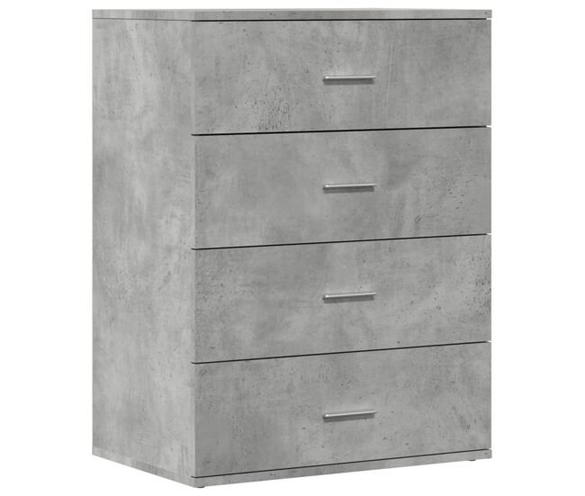 Vidaxl aparador de madera de ingeniería gris hormigón 60x39x80 cm