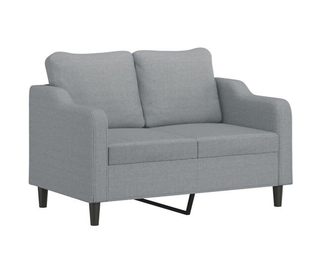 Vidaxl sofá de 2 plazas de tela gris claro 120 cm