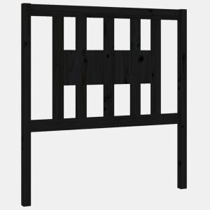vidaXL Cabeceira de cama 81x4x100 cm pinho maciço preto