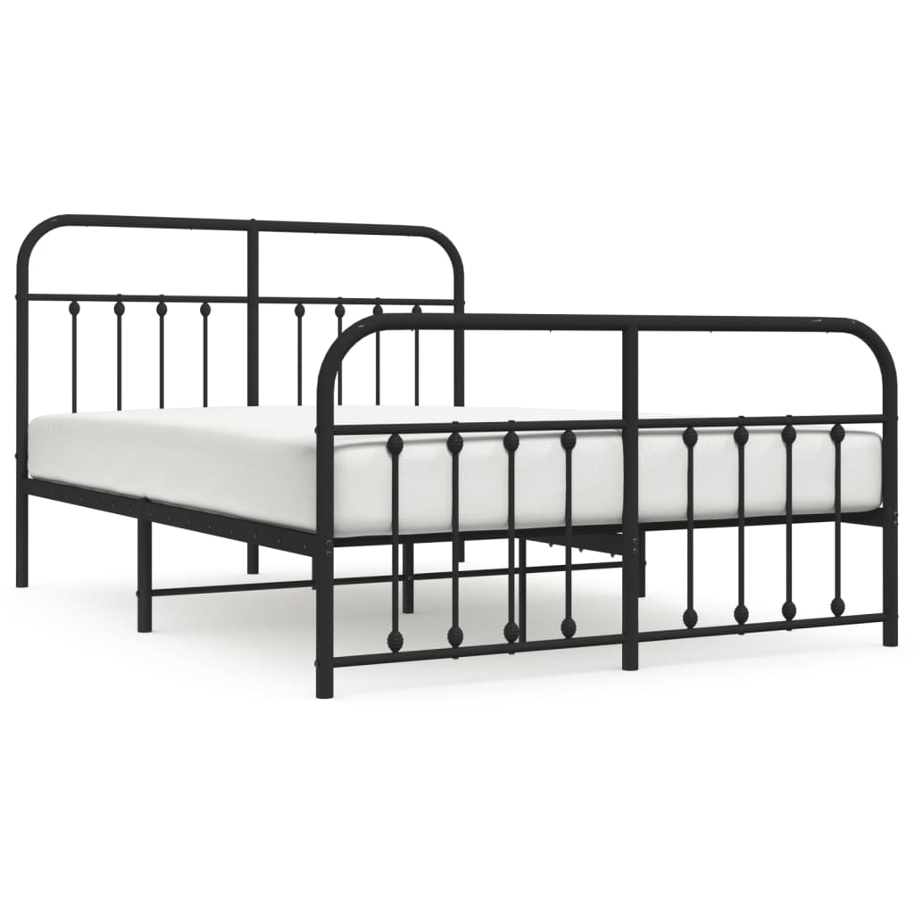 Estructura de cama 135x190 Negro