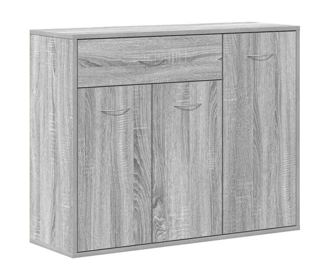 Vidaxl aparador de madera contrachapada gris sonoma 88x30x70 cm