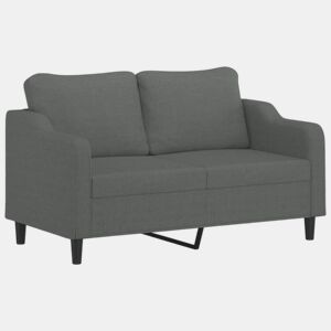 vidaXL Sofá de 2 lugares em tecido 140 cm cinzento-escuro