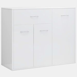 vidaXL Aparador 88x30x70 cm contraplacado branco brilhante