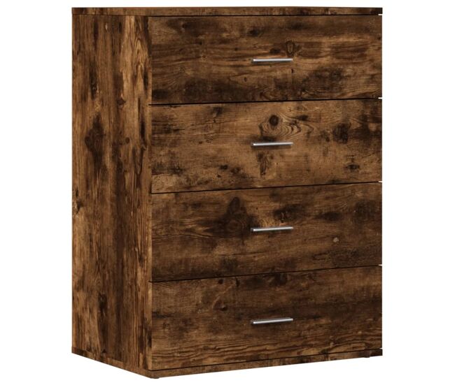 Vidaxl aparador de madera de ingeniería roble ahumado 60x39x80 cm