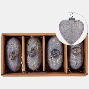 Conjunto de 4 bolas FERIABLE Vidro Cinzento