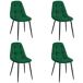 4x Silla tapizada capitoné de terciopelo SJ.1 4x Silla tapizada capitoné de terciopelo SJ.1 Verde Oscuro