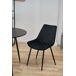 2x Silla tapizada capitoné de terciopelo SJ.0488 2x Silla tapizada capitoné de terciopelo SJ.0488 Negro