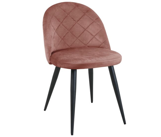 Silla tapizada de terciopelo capitoné SJ.077 Rosa