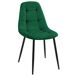 2x Silla de terciopelo con tapizado capitoné SJ1 2x Silla de terciopelo con tapizado capitoné SJ1 Verde Oscuro