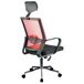 Silla de trabajo OCF9 de malla Silla de trabajo OCF9 de malla Rojo
