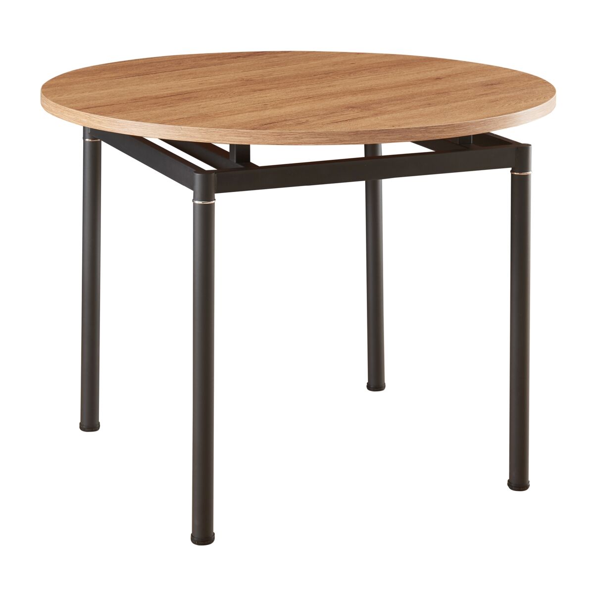 Mesa de comedor Hemnes redonda 4 personas acero MDF
