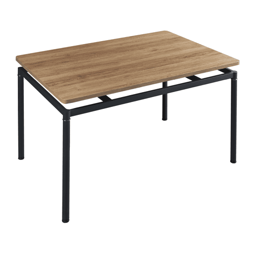 Mesa de jantar Hemnes retangular 4 pessoas aço MDF 120x70x75 cm - efeito carvalho preto en.casa