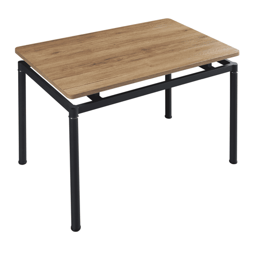 Mesa de jantar Hemnes retangular 4 pessoas aço MDF 100x60x75 cm - efeito carvalho preto en.casa