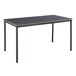 Mesa de comedor Lindesberg personas acero MDF 140x80 Mesa de comedor Lindesberg personas acero MDF 140x80 Negro/ Gris