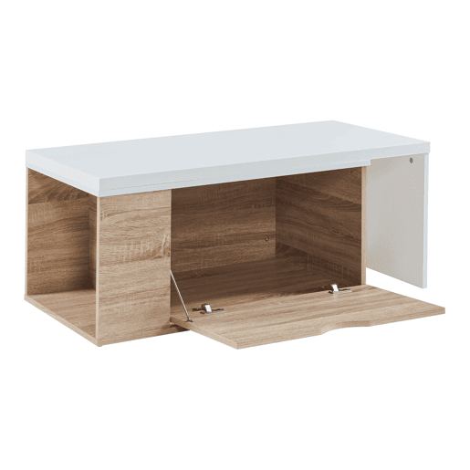 Mesa de apoio Österåker com tampo extensível 100x48x40cm - MadeiraBranco en.casa