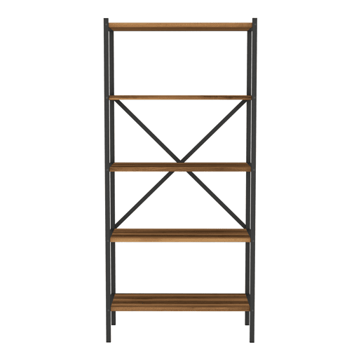 Estante de chão Tomelilla 5 níveis metalaglomerado 160 x 66 x 34 cm nogueiraantracite en.casa Estante de chão Tomelilla 5 níveis metalaglomerado 160 x 66 x 34 cm nogueiraantracite en.casa