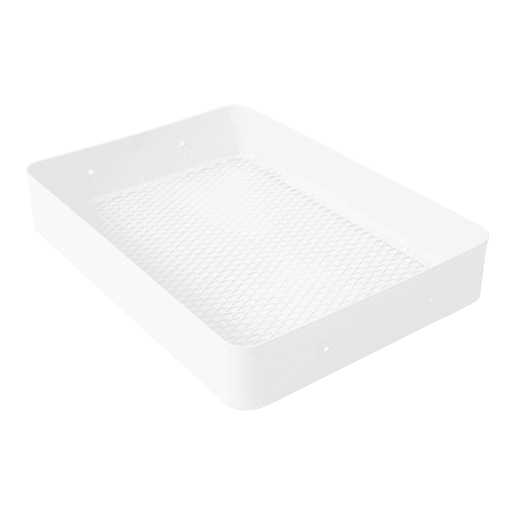 Carrinho de serviço Pyhäjoki com 3 cestos de aço 79 x 46 x 35 cm - Branco mate en.casa