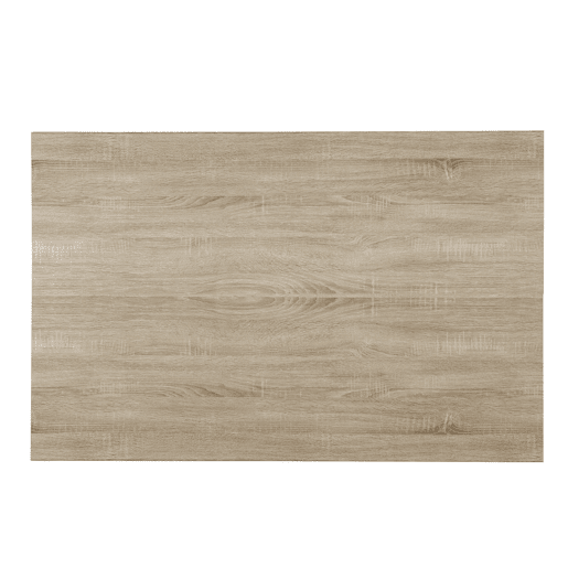 Mesa de jantar + 6 cadeiras Forssa MDF e couro sintético 140x90x77cm - Carvalho claro + Preto en.casa