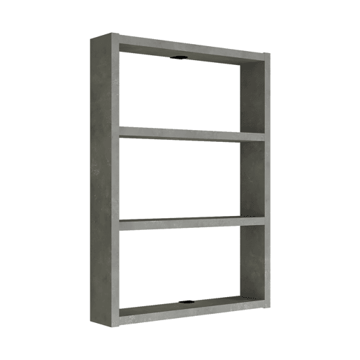 Prateleira de parede para cozinha Lappajärvi Aglomerado 60x43x9 cm Efeito betão en.casa