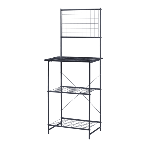 Prateleira de cozinha Nibe metal  aglomerado 150 x 60 x 42 cm Preto  Mármore preto en.casa