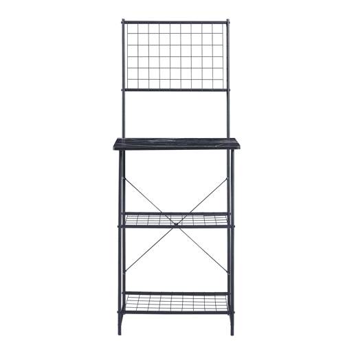 Prateleira de cozinha Nibe metal  aglomerado 150 x 60 x 42 cm Preto  Mármore preto en.casa