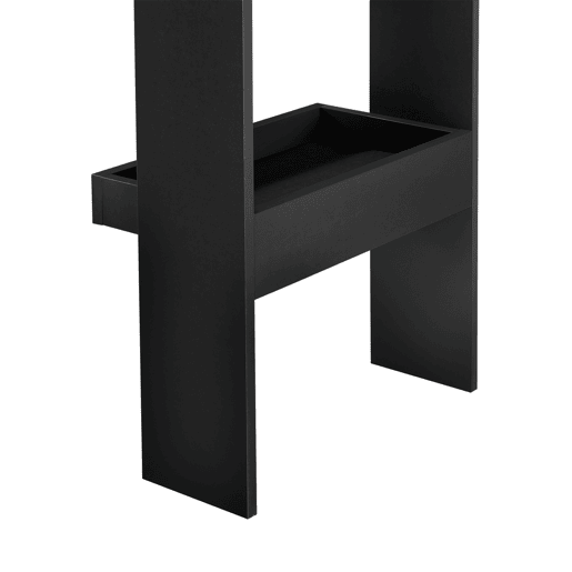 Mesa de bar Bromölla de parede - 2 prateleiras em aglomerado 120 x 45 x 106 cm Preto e Carvalho Escuro en.casa