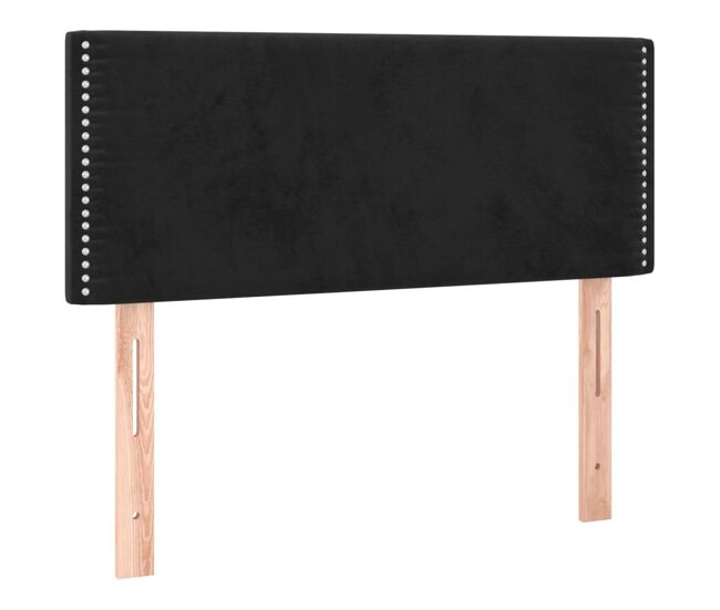 Cabecero de terciopelo negro 100x5x78/88 cm bajo