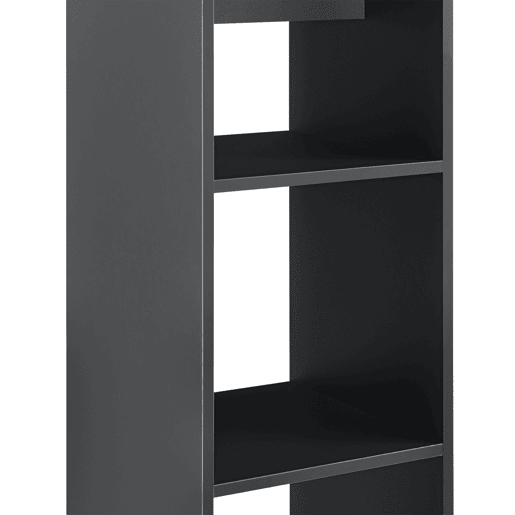 Mesa de bar Visby com 3 prateleiras em aglomerado 70 x 70 x 110 cm - Cinzento escuro en.casa