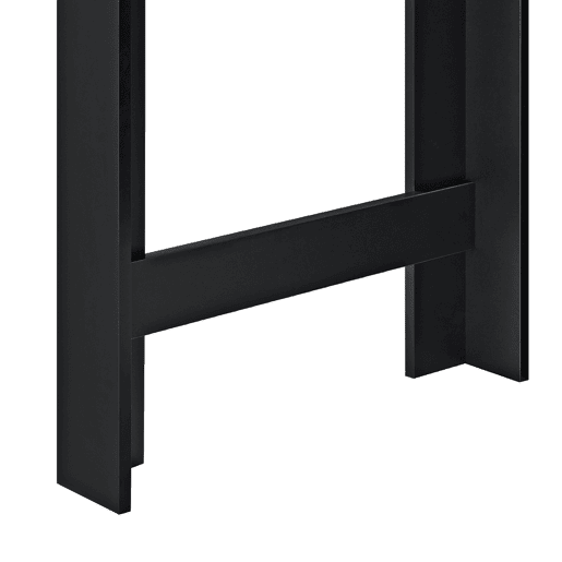 Mesa de bar Danderyd com 3 prateleiras 120x60x106 cm Preto  Carvalho escuro en.casa