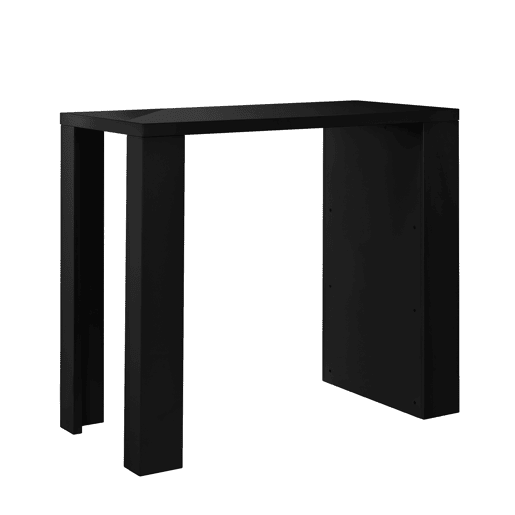 Mesa de bar Bonn aglomerado com 3 prateleiras 117x57x107 cm - Preto en.casa