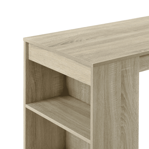Mesa de bar Kouvola com 3 prateleiras em aglomerado 110 x 50 x 103 cm - Efeito carvalho en.casa