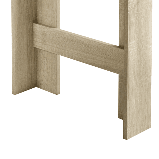 Mesa de bar Kouvola com 3 prateleiras em aglomerado 110 x 50 x 103 cm - Efeito carvalho en.casa